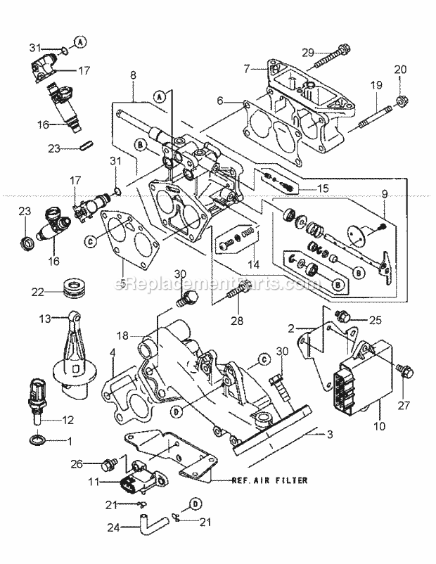 Fd791d-As05 Throttle Equipment Diagram and Parts List for M72-KW 53BB5GFZ750 Cub Cadet Sprayer